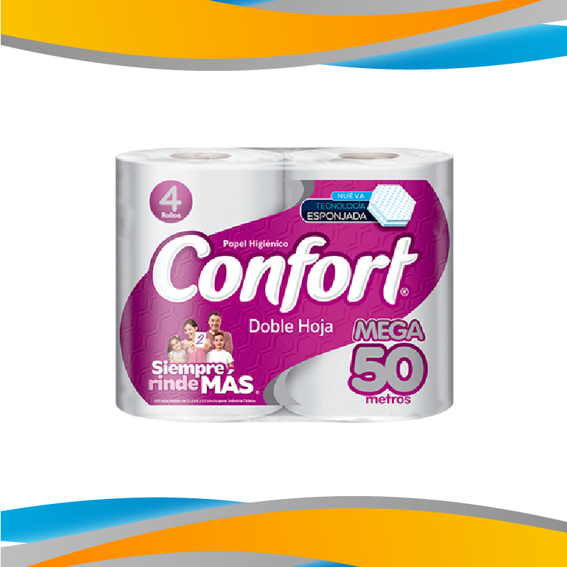 PAPEL HIGIENICO CONFORT MEGA - 50MTS