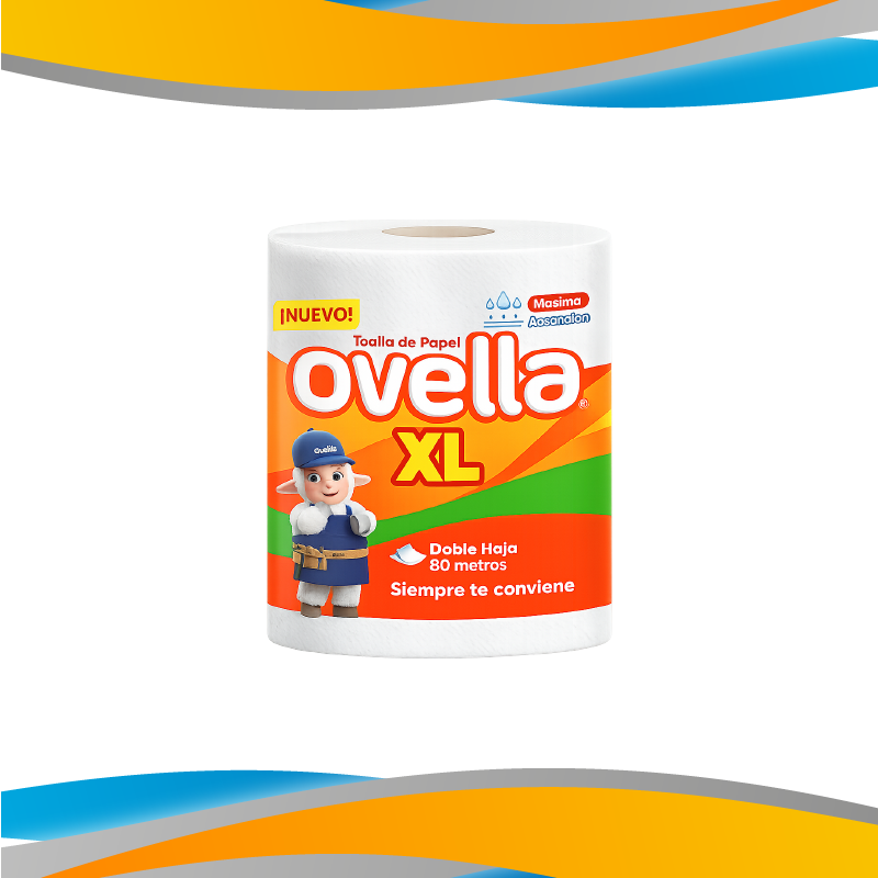 TOALLA OVELLA XL DOBLE HOJA 80MTS
